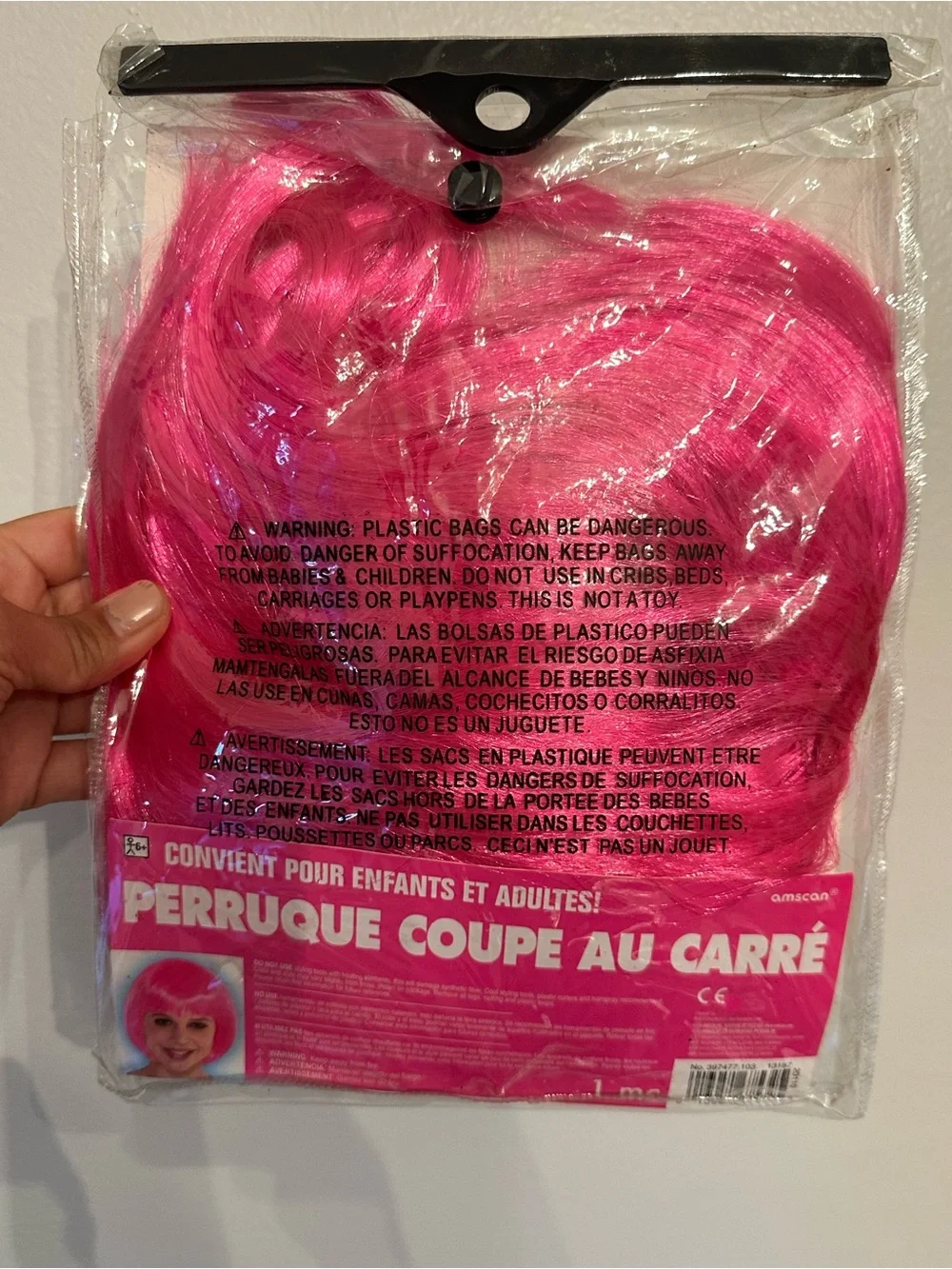 NWT Pink Bob Wig - Bright Bubblegum Pink Costume Wig